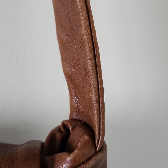 GIANNI CONTI | Leather shoulder bag cognac brown - Picture 4 of 8